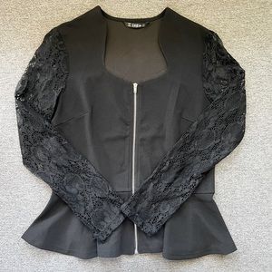 Long sleeve peplum blouse